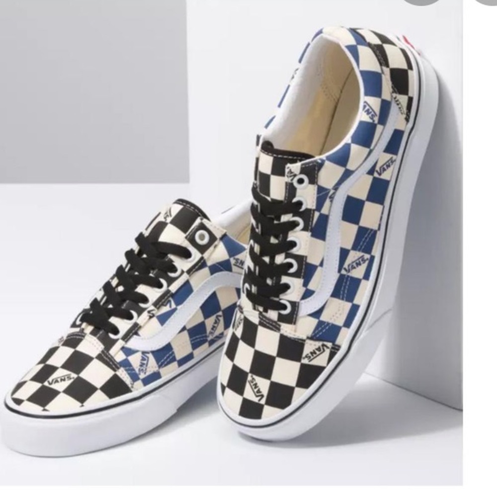 Last one✨Vans Old Skool 'Big Check Black Navy' - Picture 2 of 8
